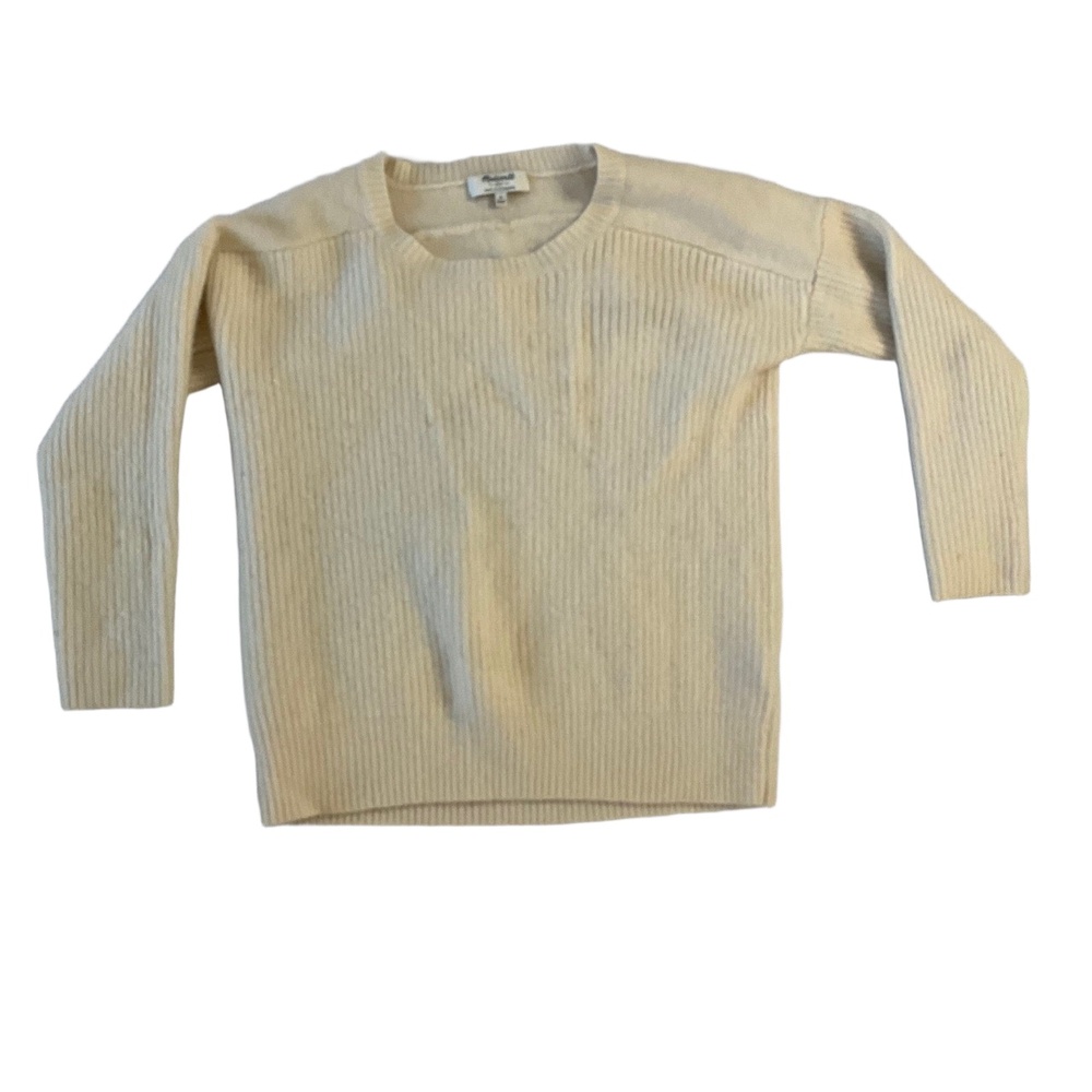 Madewell Beige 100 Percent Cashmere  Crew‎ Neck Pullover Sweater Small